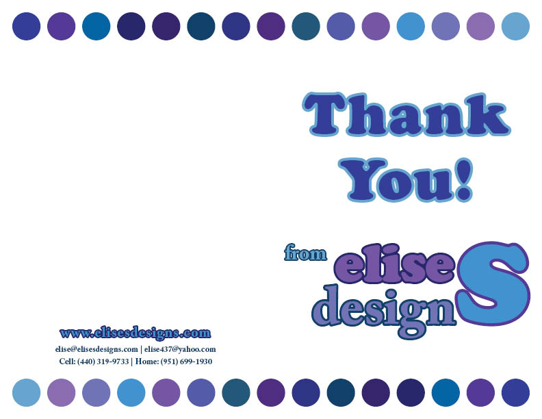 EliseS Designs Thank You Cards