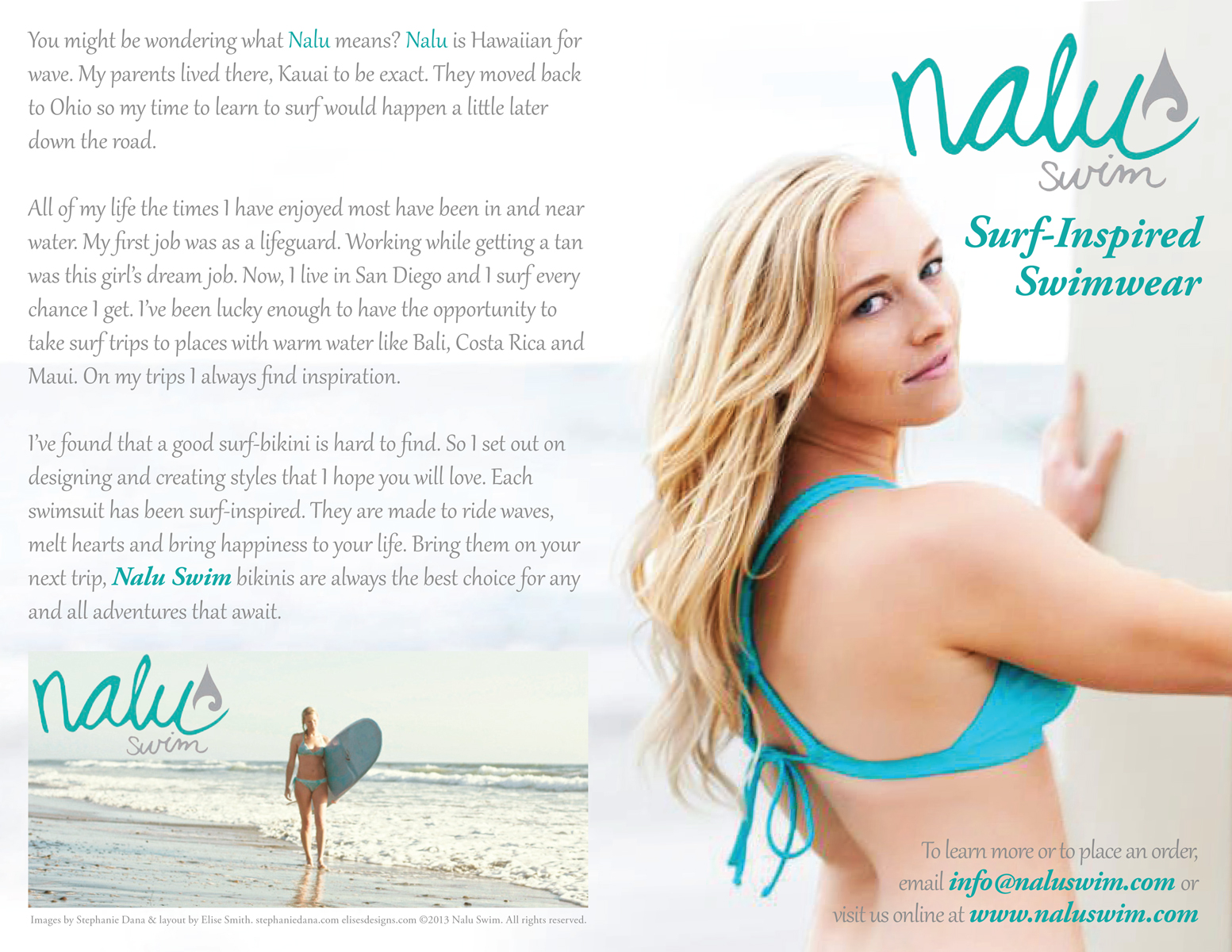 Nalu Swim Brochure Backside