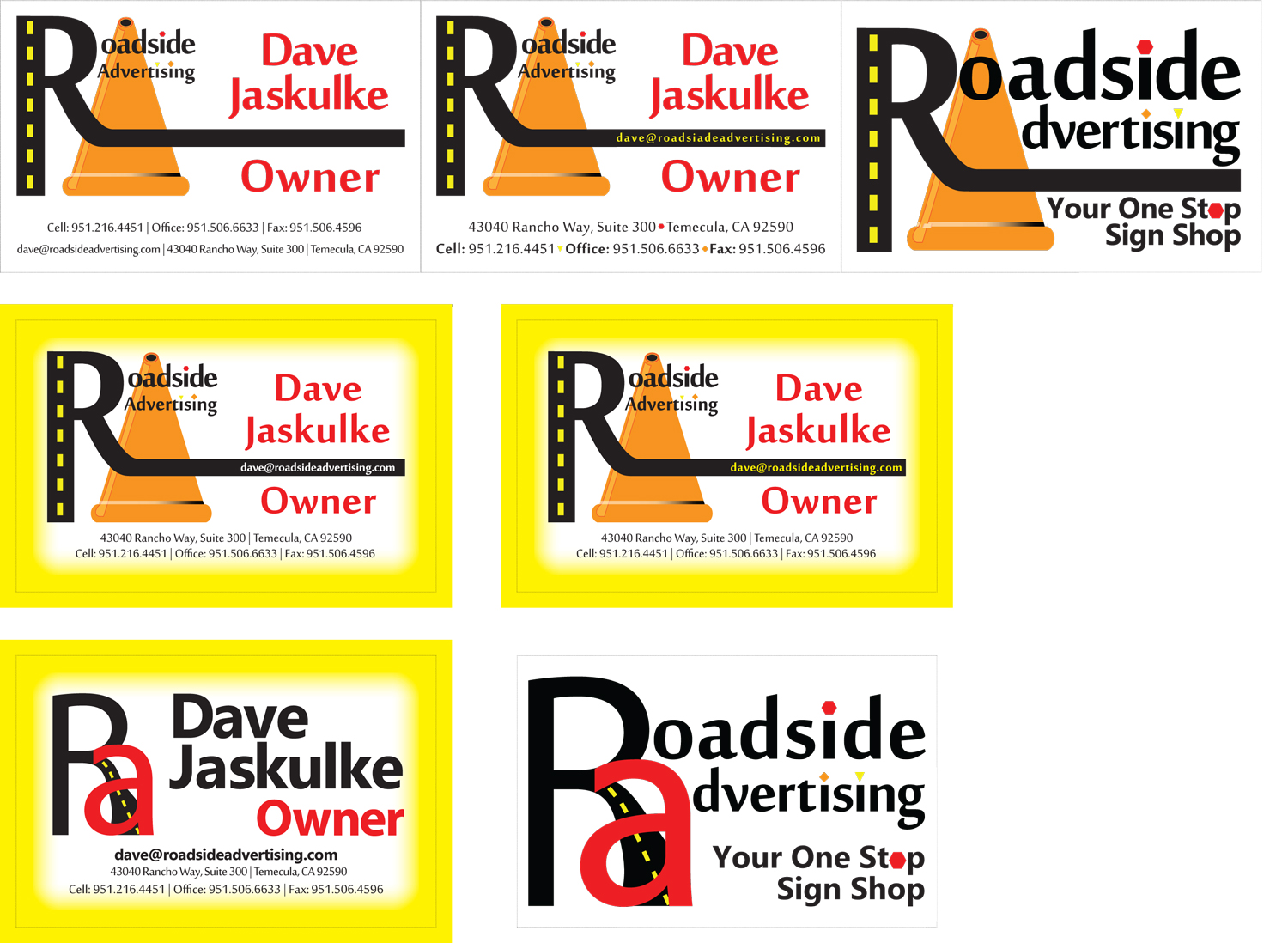 Roadside Advertising Business Cards