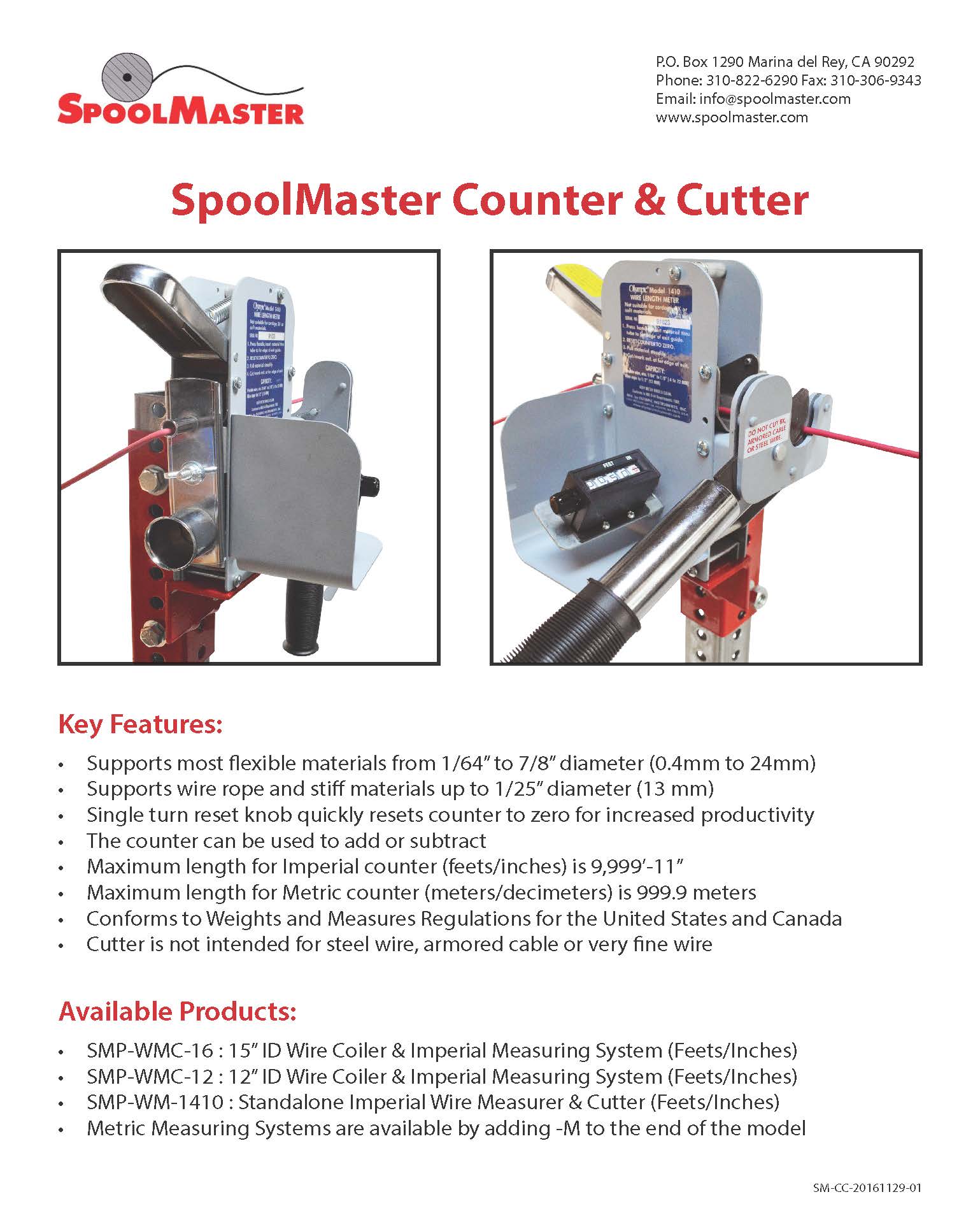 SpoolMaster Cut Sheets