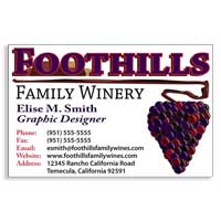 Foothills Winery Business Card